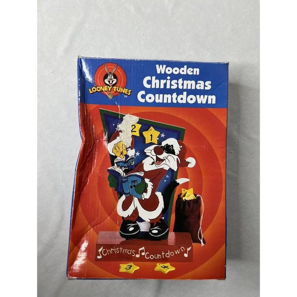 2001 Looney Tunes Tweety & Sylvester Wooden Christmas Countdown Advent Calendar - Picture 11 of 14